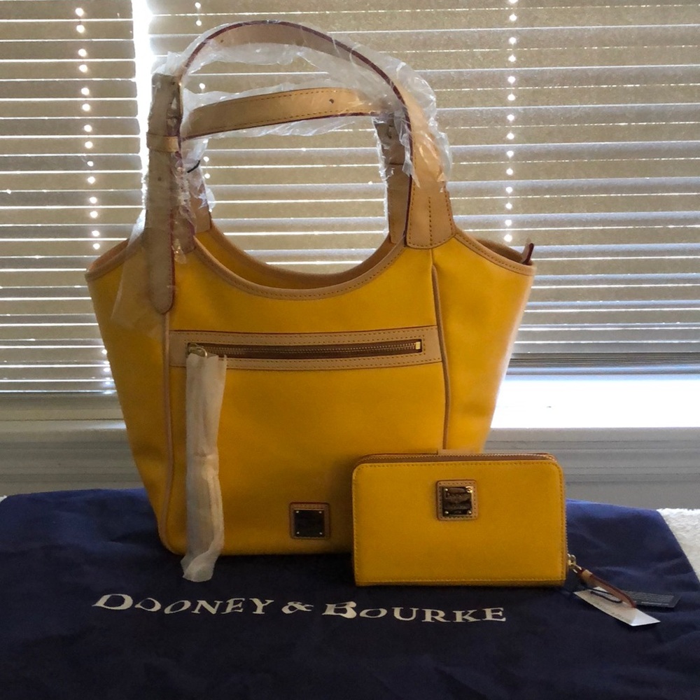 Dooney and Bourke Yellow with matching wallet